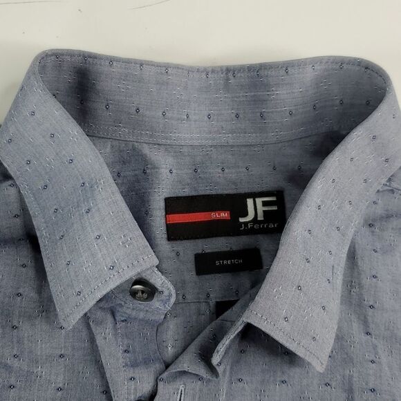 XL J FERRAR Slim Fit STRETCH BUTTON FRONT LONG SLEEVE SHIRT 17 - Picture 1 of 10